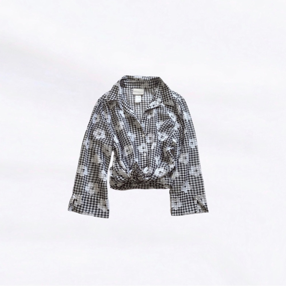 alfred dunner ⋆ sheer gingham floral top